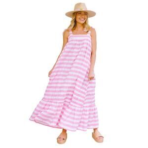 Sunshine Tienda Duval Stripe Florence Dress Size Medium NWT